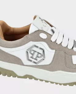 Beżowo-białe sneakersy Lo-Top z logo