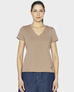 Beżowy bawełniany t-shirt