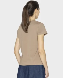 Beżowy bawełniany t-shirt
