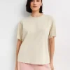 Beżowy bawełniany t-shirt Reece