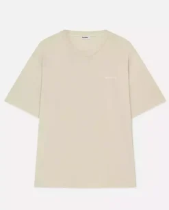 Beżowy bawełniany t-shirt Reece
