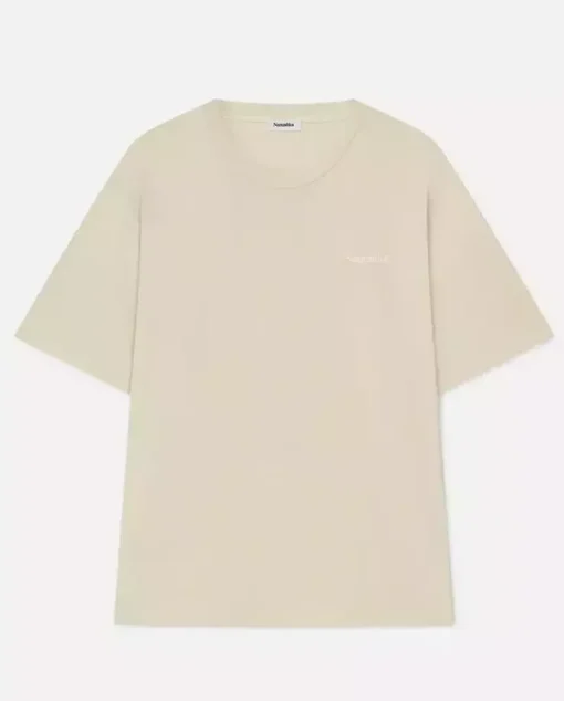 Beżowy bawełniany t-shirt Reece