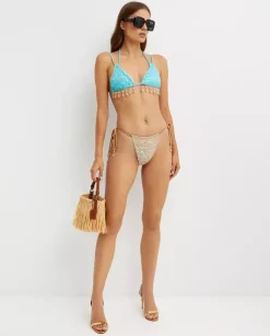 Beżowy dół od bikini