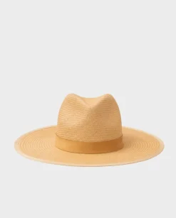 Beżowy kapelusz Panama Fedora