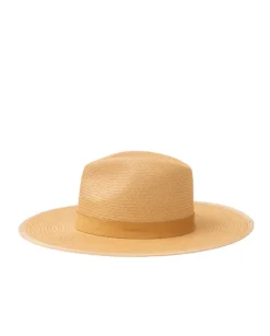 Beżowy kapelusz Panama Fedora