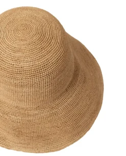Beżowy kapelusz Raffia Bucket Hat