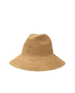 Beżowy kapelusz Raffia Fedora
