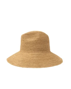 Beżowy kapelusz Raffia Fedora