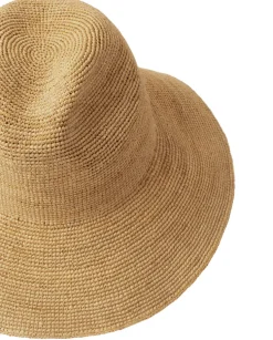 Beżowy kapelusz Raffia Fedora