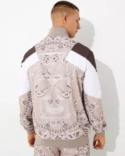 Beżowy komplet dresowy Paisley Foulard