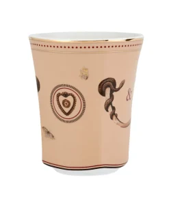 Beżowy kubek porcelanowy