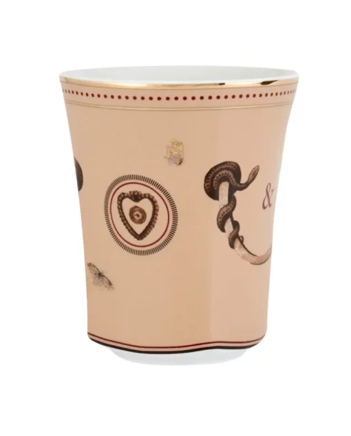 Beżowy kubek porcelanowy