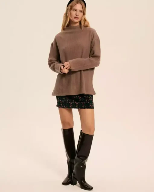 Beżowy sweter z kaszmiru Nadin Latte