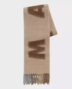Beżowy szalik z logo