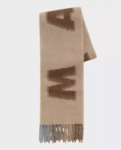 Beżowy szalik z logo