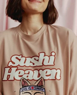 Beżowy t-shirt Sushi Heaven