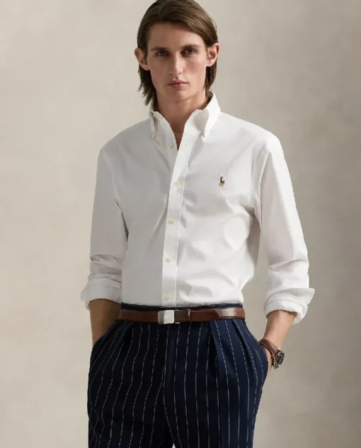 Biała bawełniana koszula Slim Fit