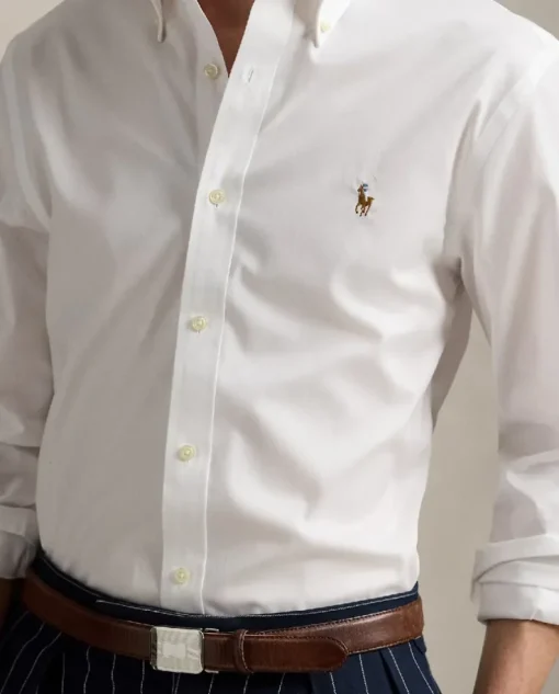 Biała bawełniana koszula Slim Fit