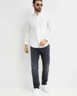 Biała bawełniana koszula Slim Fit