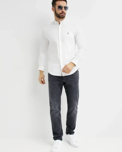 Biała bawełniana koszula Slim Fit