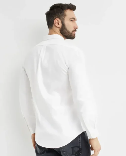 Biała bawełniana koszula Slim Fit