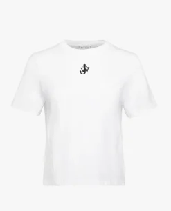 Biała bawełniana koszulka z logo