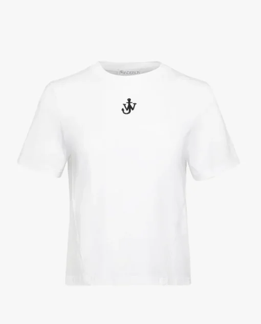 Biała bawełniana koszulka z logo