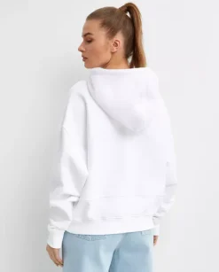 Biała bluza Mugler Logo Hoodie