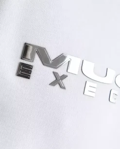 Biała bluza Mugler Logo Hoodie
