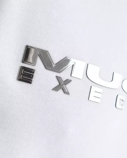 Biała bluza Mugler Logo Hoodie