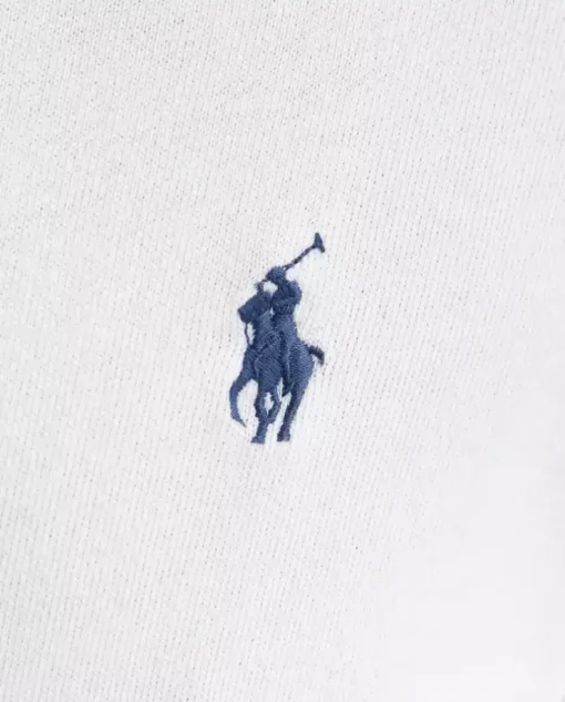 Biała bluza z haftowanym logo