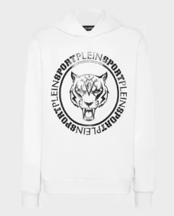 Biała bluza z kapturem Carbon Tiger