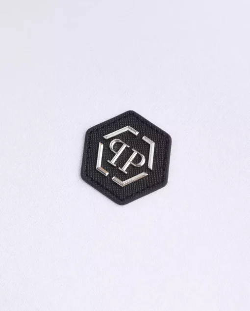 Biała bluza z kapturem Hexagon
