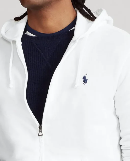 Biała bluza z kapturem Spa Terry