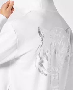 Biała bluza z kapturem Tiger