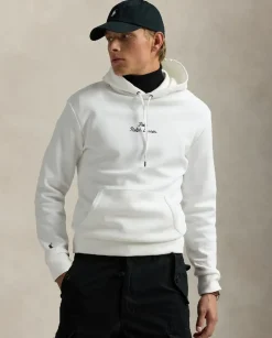 Biała bluza z kapturem z logo
