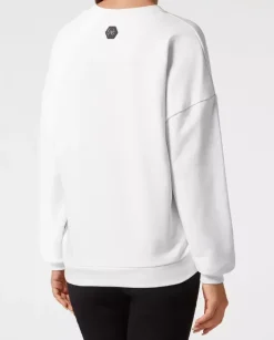 Biała bluza z kolorową grafiką Smile