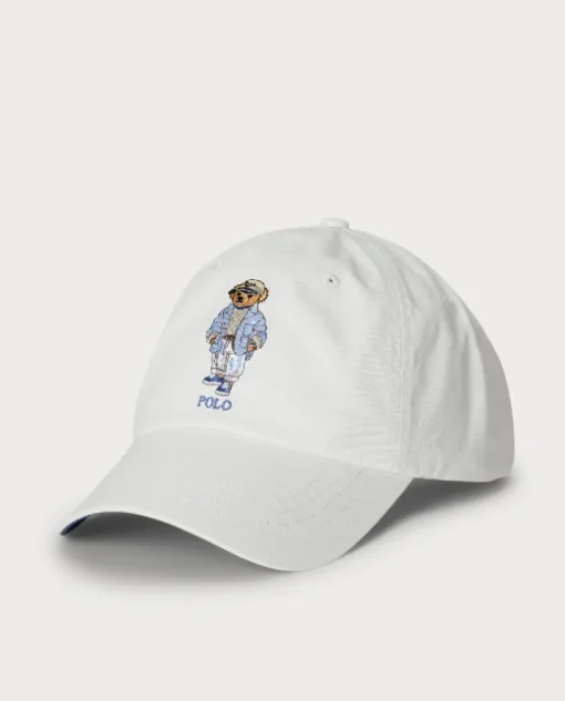 Biała czapka z daszkiem Polo Bear