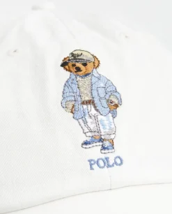 Biała czapka z daszkiem Polo Bear