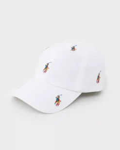 Biała czapka z daszkiem z logo