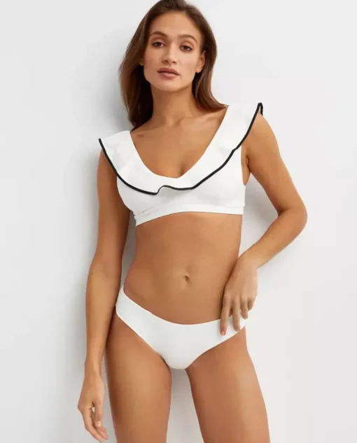 Biała góra od bikini Piana