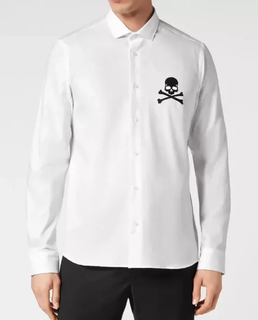 Biała koszula Skull&Bones