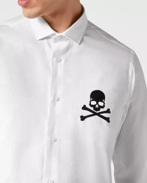 Biała koszula Skull&Bones