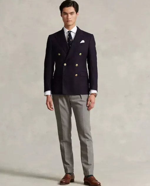 Biała koszula z haftowanym logo Slim Fit