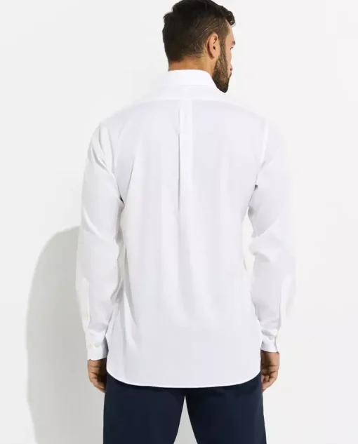 Biała koszula z logo Regular Fit