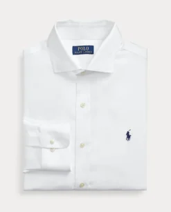 Biała koszula z logo Slim Fit