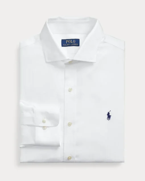 Biała koszula z logo Slim Fit