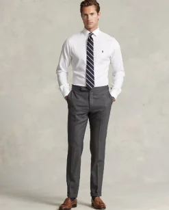 Biała koszula z logo Slim Fit