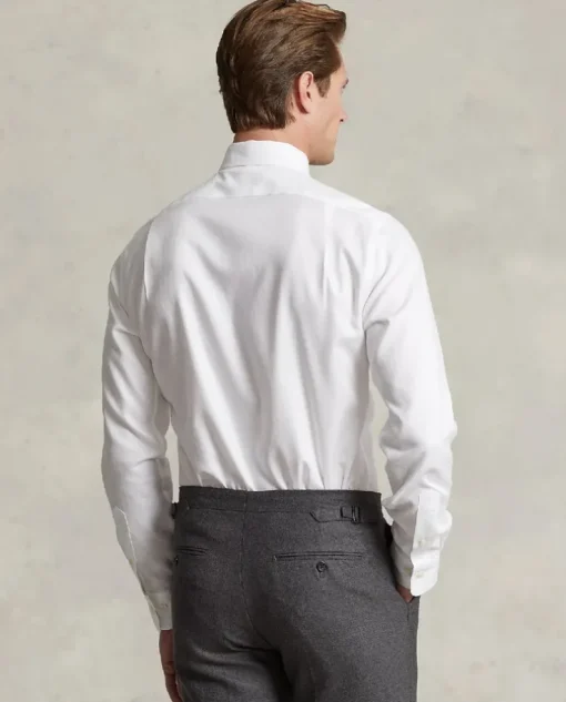 Biała koszula z logo Slim Fit