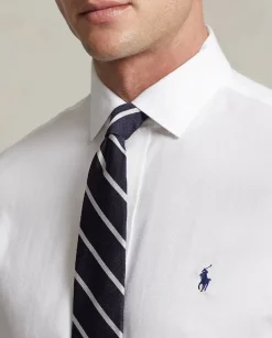 Biała koszula z logo Slim Fit